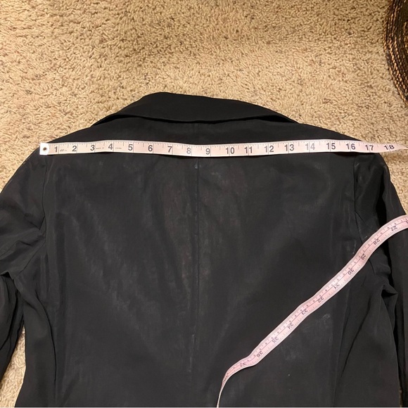 BRUNELLO CUCINELLI Jacket / Coat BLACK Sheer EMBELLISHED Crystals - Sz M Italy - Picture 14 of 16